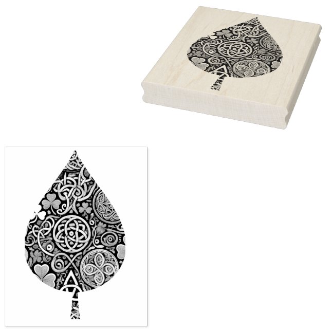 Keltische Blüte Gummistempel (Stempel)