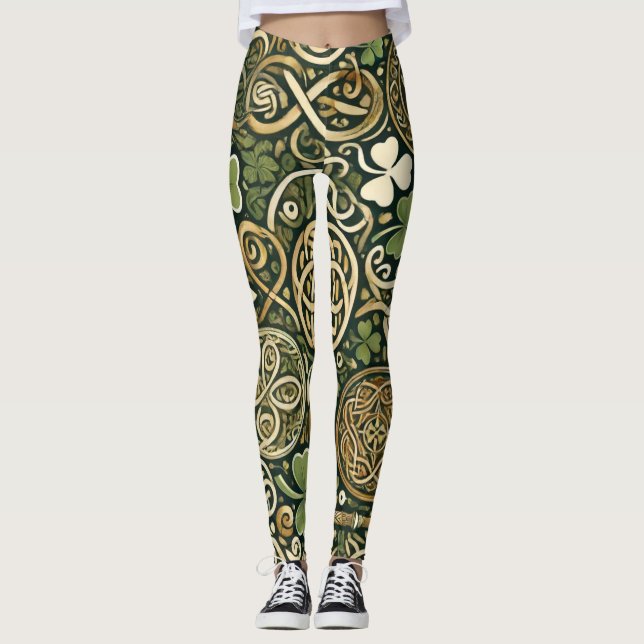 Keltische Blüte Leggings (Vorderseite)