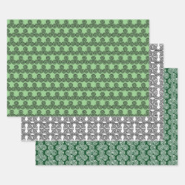 keltische Designs zum Umblättern von Papierdokumen Geschenkpapier Set
