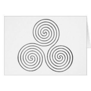 keltische Dreifach-Spirale - One Line antikes Silb