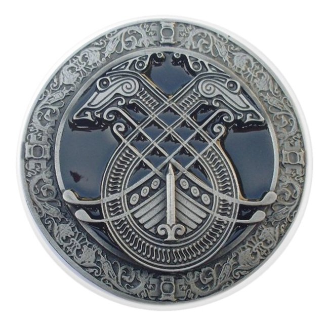 Keltische Entwurfs-Tür oder Fach-Griff Keramikknauf (Vorderseite)