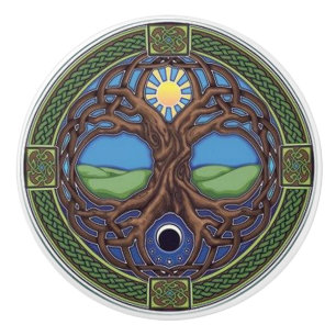 Keltische Entwurfs-Tür oder Fach-Griff Keramikknauf