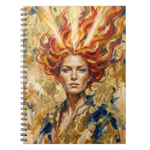 Keltische Feuer Göttin Brigid Gold Blatt Fantasy K Notizblock