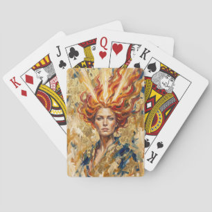 Keltische Feuer Göttin Brigid Gold Blatt Fantasy K Spielkarten