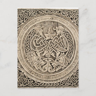 KELTISCHE FLAMME VINTAGE-KUNST POSTKARTE