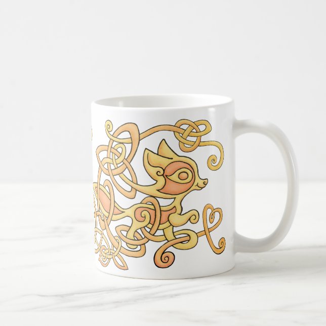 Keltische Fox-Tasse Kaffeetasse (Rechts)