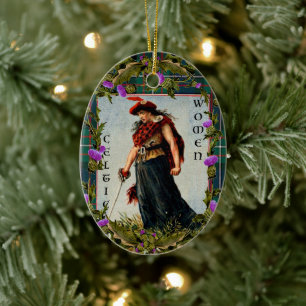 keltische Frauenverzierung Keramik Ornament
