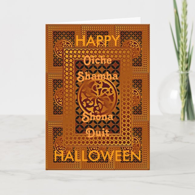 Keltische glückliche Halloween-Karte Karte (Vorderseite)