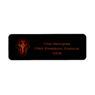 Keltische Hamsa Hand (Orange/Rot)