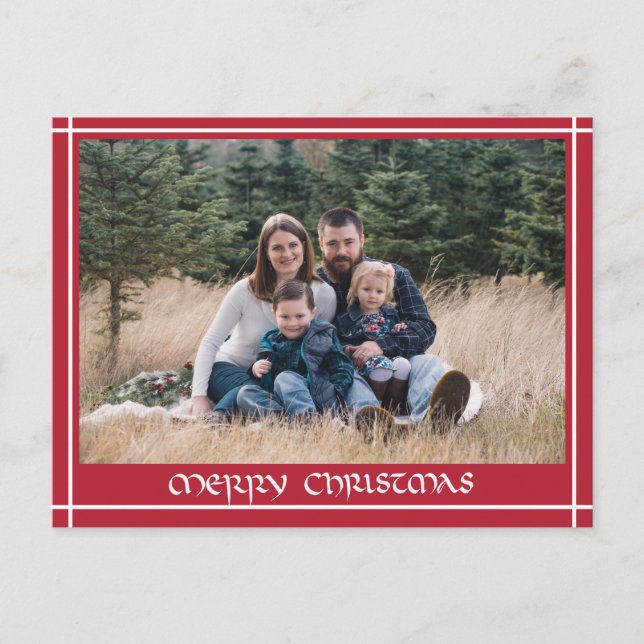 Keltische handgezeichnete Kalligraphie Weihnachten Postkarte (Vorderseite)