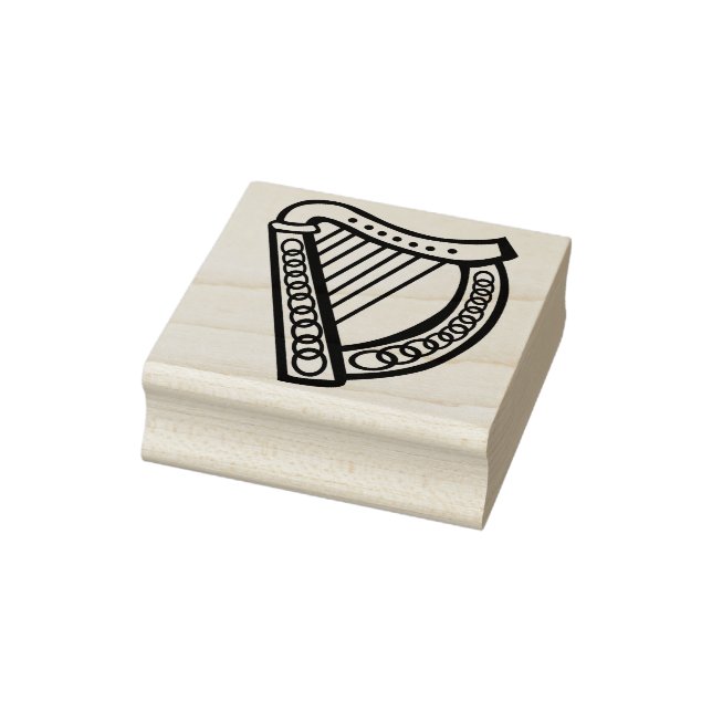 keltische Harfe-Briefmarke Gummistempel (Stempel)