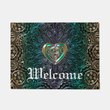 Keltische Herz-Mandala im grünen Gold