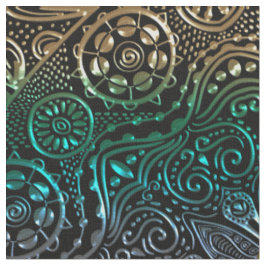Keltische Herz-Mandala im grünen Gold Stoff
