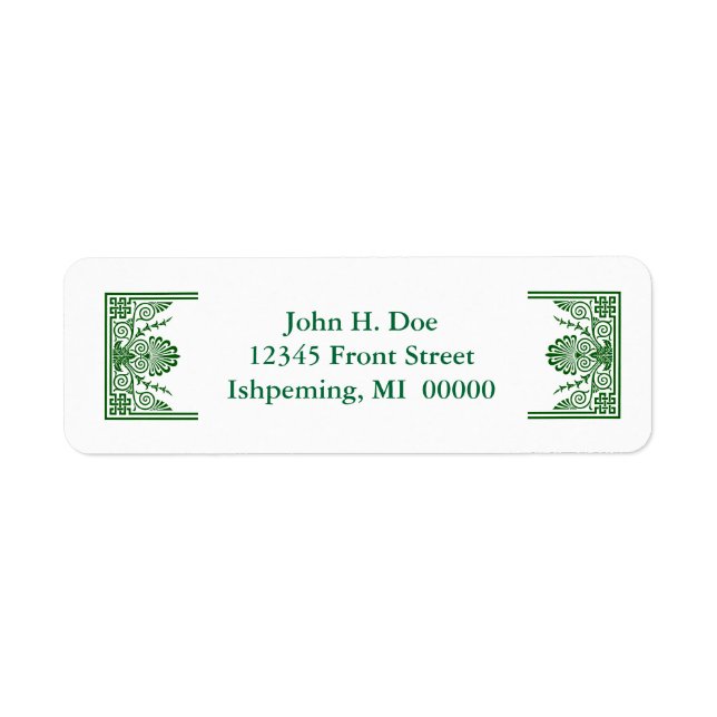 Keltische Knochen-Border-Rahmen-Rücksendeadressen- (Vorne)