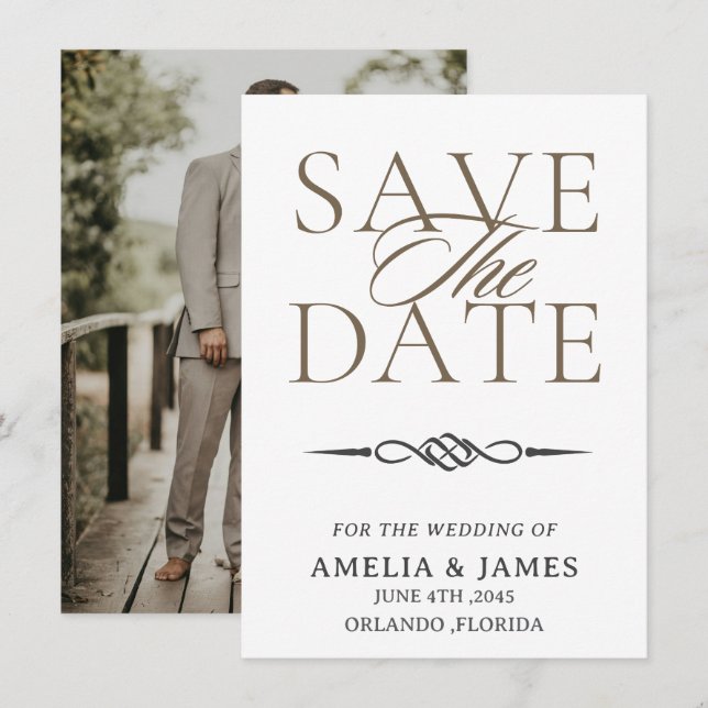 Keltische Knoten Hochzeit Save-the-Date Karte (Vorne/Hinten)
