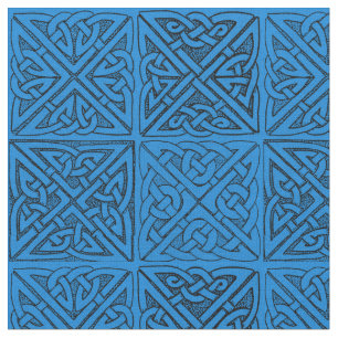 Keltische Knoten im Blau Stoff