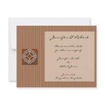 Keltische Knoten in Creme und Rost Save the Date