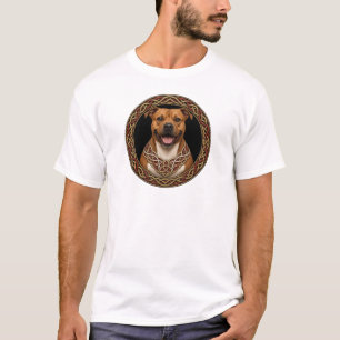 Keltische Knoten Pit Bull Hund Kunst T-Shirt
