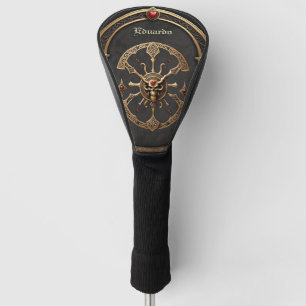 Keltische Knoten und ein Herz in gotischer Eleganz Golf Headcover