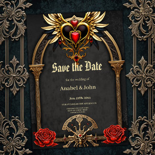 Keltische Knoten und ein Herz in gotischer Eleganz Save The Date