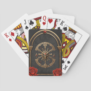 Keltische Knoten und ein Herz in gotischer Eleganz Spielkarten