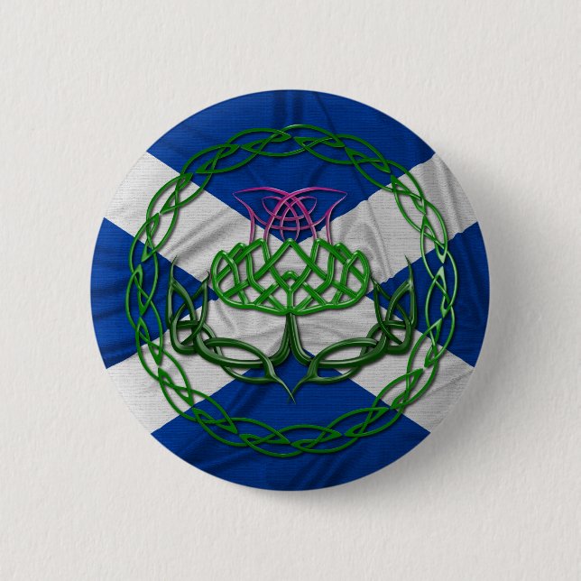 Keltische Knoten und Fahne Button (Vorderseite)
