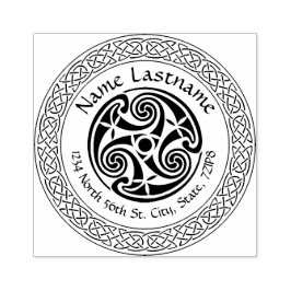 Keltische Knoten und Spiral personalisierte Gummi Gummistempel