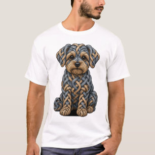 Keltische Knoten Yorkiepoo Hundekunst T-Shirt