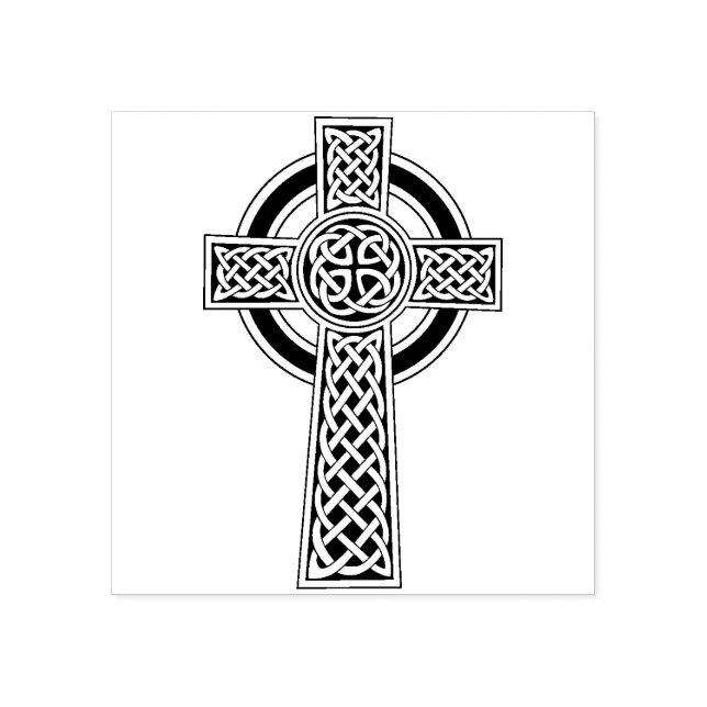 keltische Knotenkreuz-Briefmarke Gummistempel (Prägung)