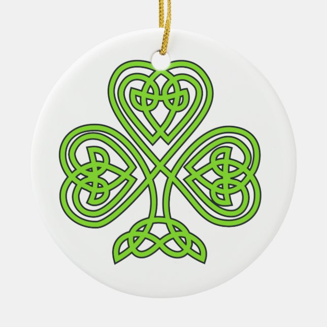 Keltische Knotenkreuz Keramikornament (Vorne)