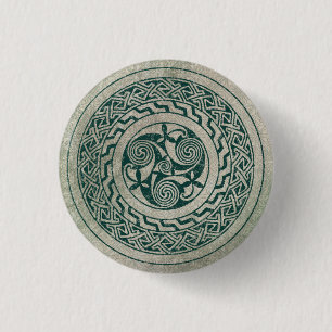 Keltische Knüpfarbeit-irisches Medaillon-Muster i Button