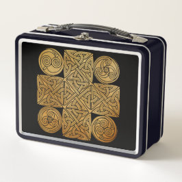 Keltische Knüpfarbeit Metall Brotdose