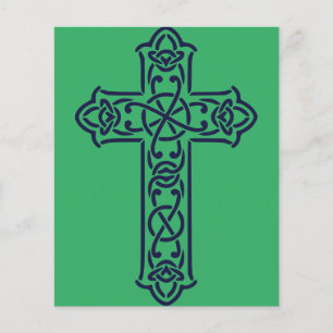 Keltische Kreuz-Grafik-Knotenarbeit-Kunst