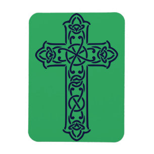 Keltische Kreuz-Grafik-Knotenarbeit-Kunst Magnet