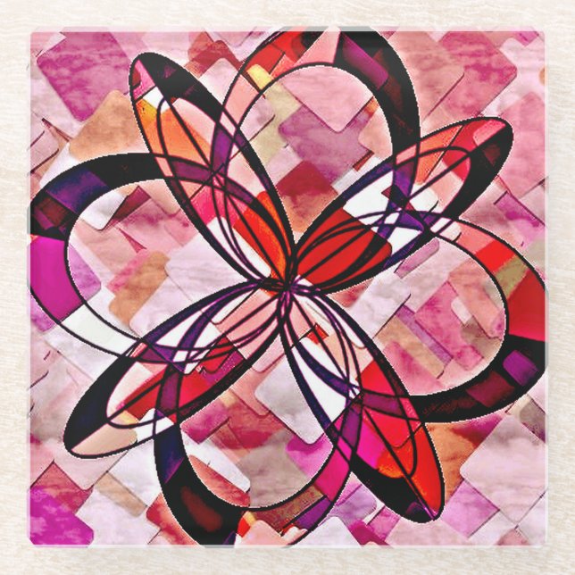 Keltische Kunst Glasuntersetzer (Vorderseite)