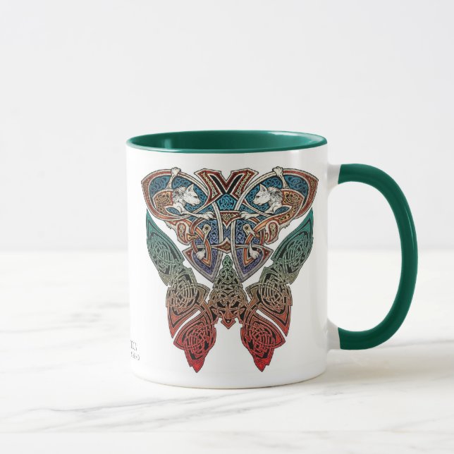 Keltische Kunst-Katzen-Tasse Tasse (Rechts)