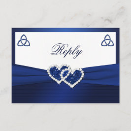 Keltische Liebe kennt sich in Sapphire Blue Repcar RSVP Karte