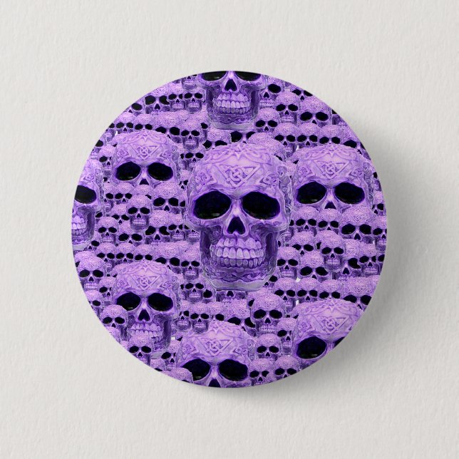 Keltische lila Schädeldecke Button (Vorderseite)