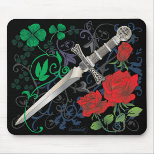 Keltische Rosen-Mausunterlage Mousepad