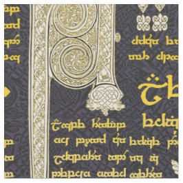 Keltische Sampler in Gold Stoff