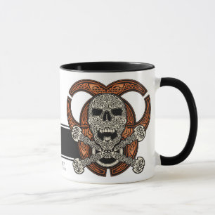 Keltische Schädel-u. Biogefährdung-Kaffee-Tasse Tasse