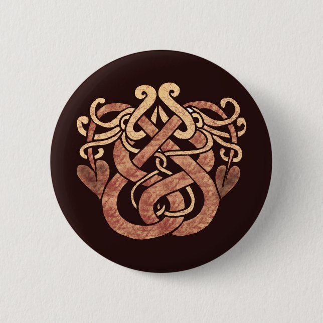 Keltische Schlangen Button (Vorderseite)