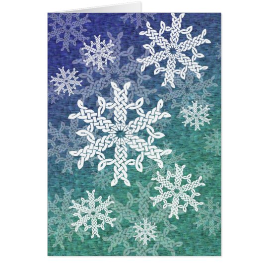 Keltische Schneeflocke-Gruß-Karte Karte