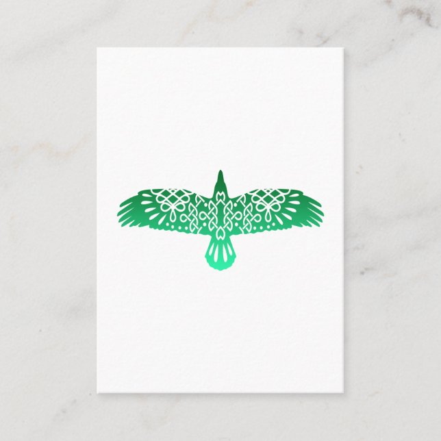 Keltische Symbol-Raben-Geschenk-Idee Visitenkarte (Vorderseite)