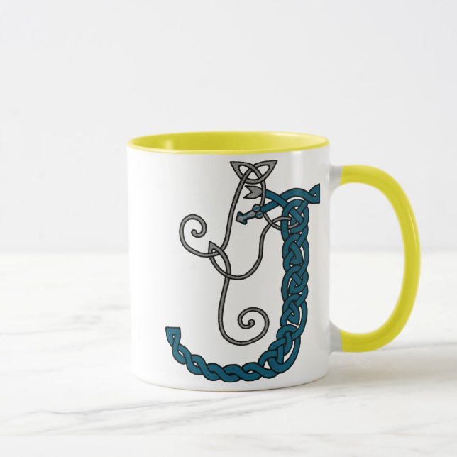 Keltische Tasse des Buchstaben J (recht) (Rechts)