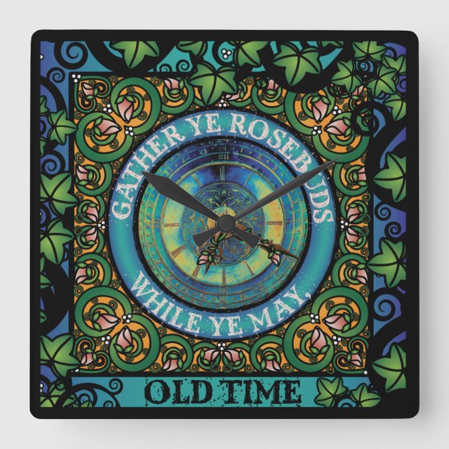 keltische Unbeständigkeit Quadratische Wanduhr (Vorderseite)