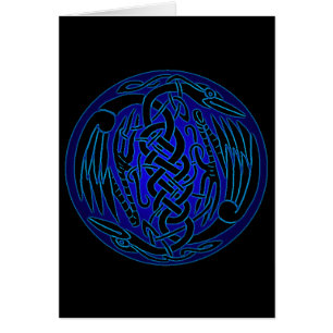 Keltische Vögel des Friedens (blaue Version)