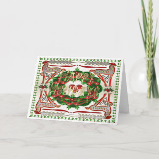 Keltische Weihnachtskarte Feiertagskarte