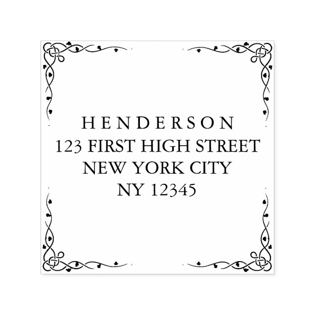 Keltische Weinecke benutzerdefinierte Rücksendeadr Permastempel (Design)