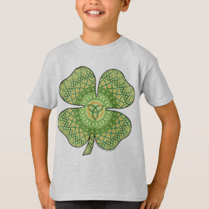 Keltischen Kleeblatt-Kindes und Baby-helles Shirt